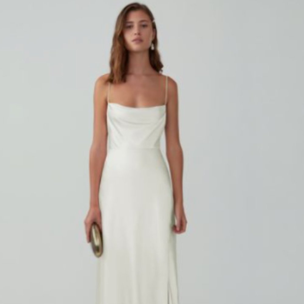 Fame And Partners Strappy Draped Gown
